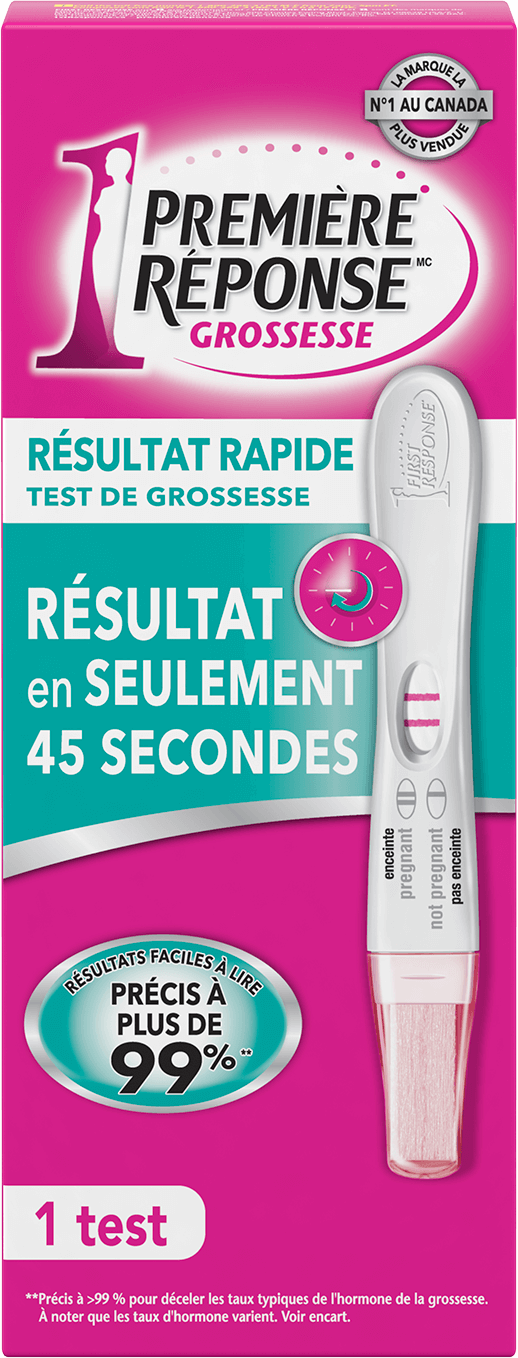 Première Réponse Test de grossesse résultat rapide