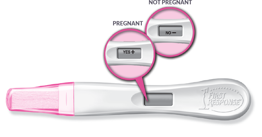 First Response Pregnancy Gold digital pregnancy test with easy to read yes or no results window