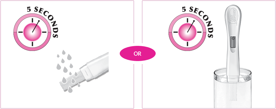 First Response Pregnancy Pro diagram with 5 seconds timer