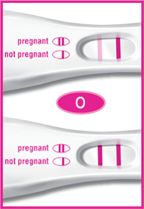 Ventanilla de resultados de la Prueba de Embarazo First Response con 2 líneas