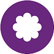 Première Réponse icône violet suivi cycle